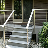 Système de balustrade en câble métallique HIMOWAY METAL pour escaliers et balcons, en acier inoxydable, pour l'intérieur et l'extérieur