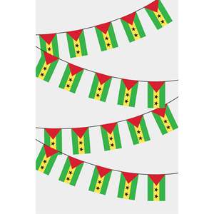 Sao Tome and Principe Rectangular Flag Bunting Party <b>Banners</b> Product Category - Product Image 1