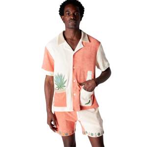 Gusanito Cabana and Shorts Set con Agave y Gusano Bordado Real Shell Botones Ligero Terry Perfecto para el verano - Product Image 3