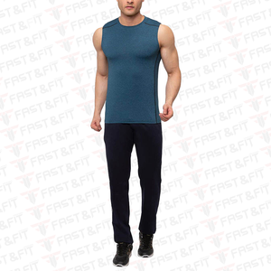 Chaleco sin mangas de verano a precio barato para hombre, camisetas sin mangas de entrenamiento de gimnasio, estilo muscular informal para correr, fabricado en Pakistán - Product Image 6