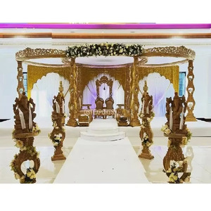 Mandap en bois traditionnel indien pour intérieur, fabricant DST Exports, forte demande, mandaps en bois massif pour mariage hindou, décoration, New York - Product Image 1