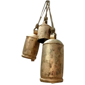 Campanas colgantes de decoración navideña, campanas de vaca decorativas colgantes de Metal Dorado de la mejor calidad para uso en interiores del hogar, precio al por mayor - Product Image 3