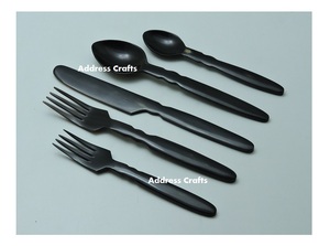 Ensemble de couverts en corne le plus populaire avec un design élégant, parfait pour les hôtels, les restaurants, les mariages, les ustensiles de cuisine, les couverts au meilleur prix - Product Image 2