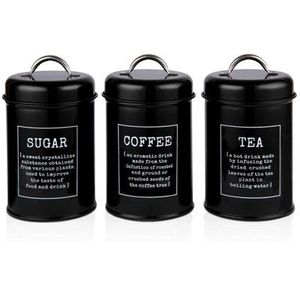 Ensemble de bidons de cuisine en métal pour le stockage de comptoir avec couvercles hermétiques garde les aliments frais, design élégant et durable - Product Image 3