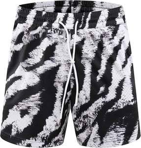 Logo OEM Sublimation Plain Polyester Streetwear Blanc Grande Taille Gym Shorts Basketball Maille Personnalisée Été Hommes Designer Shorts - Product Image 5