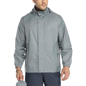Packable Rain <b>Jacket</b> <b>Men's</b> Lightweight Waterproof Rain Shell <b>Jacket</b> Raincoat with Hood for Golf <b>Cycling</b> Windbreaker - Product Image 2
