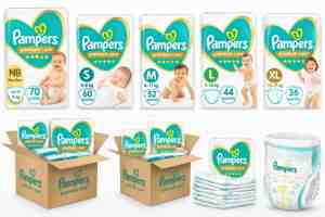 Pañales Premium Pampers para Bebé, Todos los Tamaños, desde Recién Nacido hasta XXL, Ultra Suaves, Desechables, al por Mayor - Product Image 6