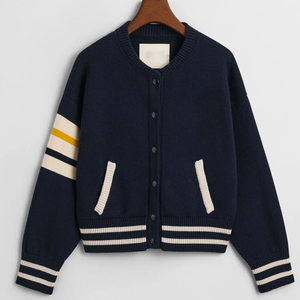 Unisex Custom Brand & Sorority College Varsity Jacket with Stand Collar and Front Logo 100% Cotton Breathable Winter Design - Product Image 1