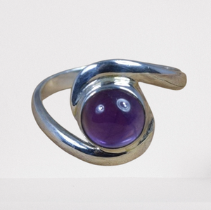 Anillo de piedras preciosas de amatista 925 Plata de ley sólida Clásico Mejor diseño Anillo hecho a mano 925 Joyería de plata de moda estampada - Product Image 1