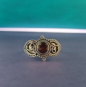 925พลอยโกเมนทำด้วยมือประณีตแหวนเงินสเตอร์ลิงเครื่องประดับสำหรับผู้หญิงสำหรับงานแต่งงาน - Product Image 4