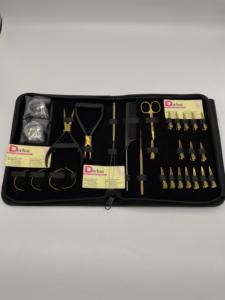 Outils d'extension de cheveux au plasma doré Kit d'extension en acier inoxydable crochets perles aiguilles en forme de C ciseaux à cheveux et pinces d'extension de cheveux - Product Image 2