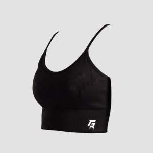 Sujetador Deportivo Cami Sculpt Fitness, Sujetador Deportivo Informal Sin Varillas con Relleno Ajustable, Talla Grande, con Spandex, Estampado Negro, para Entrenamiento Activo - Product Image 1