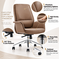 Chaise de bureau de qualité supérieure, chaise de direction en cuir, chaise de bureau moderne, chaise de bureau confortable pour les professionnels