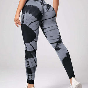 Custom Sexy Tie Dye Seamless Pants Workout Tight Scrunch Mujeres Leggins Cintura alta Push Up Booty Butt Lifting Yoga Leggings - Product Image 2