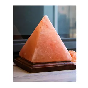 Wholesale Himalayan Rock 100% Natural salt lamp custom design Pink Color Salt Pyramid Shape Lamp High Quality salt lamp for sale