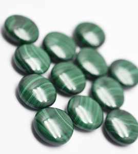 Cabochon de malachite naturelle de haute qualité des deux côtés pierre précieuse en vrac verte pour la fabrication de bijoux tailles de cristal 3mm à 12mm - Product Image 5