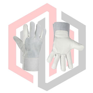 Guantes de Soldadura de Cuero Vacuno Resistentes, de Alta Resistencia, con Mango Corto, Antidesgarros, Anticorte, Antiestáticos, de 11 oz de Grosor - Product Image 4