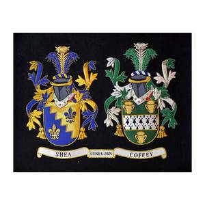 Escudo de cresta familiar Brazos Blazer de encaje bordado Insignia Botón en la mano Marco de bordado Insignias Estilo clásico personalizado - Product Image 2