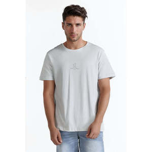 Camiseta de Algodón 100% con Borde Enrollado, 300 GSM, Lavado Ácido, Tejido de Punto, Ajustada, Diseño Liso, Uso Casual, Ecológica, para Hombre, OEM ODM - Product Image 3