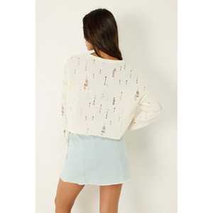 Blusa de Manga Larga con Detalles Desgarrados - Product Image 5