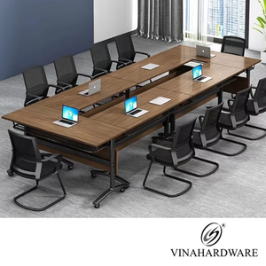 Fabricante de Vietnam, mesa de entrenamiento plegable, larga mesa de conferencia, escritorio grande móvil, mesa de clase para estudiantes, tablero de MDF - Product Image 3