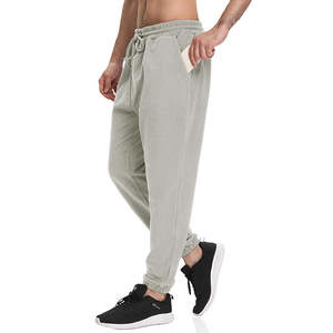 Pantalones de chándal 100% de algodón de secado rápido impermeables de talla grande para hombre de calidad superior con cordón pantalones Jogger personalizados - Product Image 2