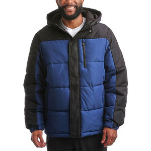 Veste en toile matelassée pour homme, noire, style streetwear d'hiver, respirante, séchage rapide, fermeture éclair, lavée, résistante à l'eau, chaude - Product Image 5