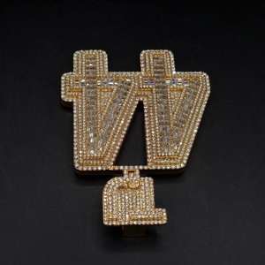 Collier à pendentif plaqué or pour homme et femme avec chaîne - Product Image 2