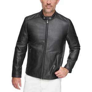Vestes en cuir simples fabriquées par OEM à la mode pour hommes Meilleur prix Veste en cuir de qualité supérieure à la mode pour hommes Veste pour hommes - Product Image 3