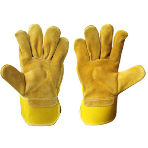 Construcción de soldadura de seguridad personalizada de cuero de vaca, guantes de conducción canadiense a precio competitivo - Product Image 3