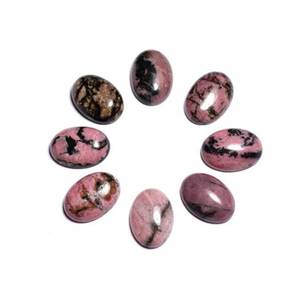 100% Natural Rhodonite Cabochon Gemstone Rhodonite Oval Gemstone Flat Back Loose Rhodonite Stone Wholesale Prices Directly India - Product Image 2