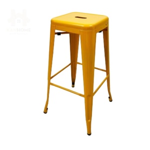 Tabouret commercial jaune moderne KanHome Chaise Vintage industriel Home Bar Restaurant Meubles de salle à manger empilables en métal durable - Product Image 1