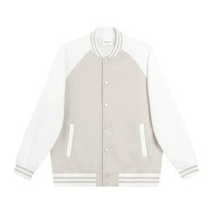 2026 Best Quality Cotton Fleece Versity <b>Stand</b> Collar Jacket Colorful Sleeves Front Logo for Autumn Winter - Product Image 6