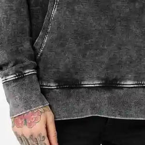 Top Selling Black Casual <b>Hoodies</b> New Arrivals High Quality Pullover Style Long Sleeve Acid Wash <b>Hoodies</b> - Product Image 6