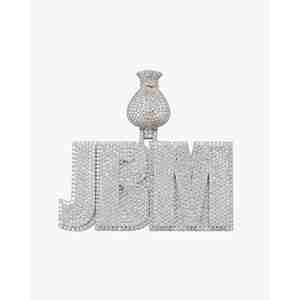 JBM Colgante y Amuleto de Oro Sólido de 14K con Moissanita VVS y Nombre Personalizado para Hombre, con Personalización Única para Uso Diario - Product Image 5