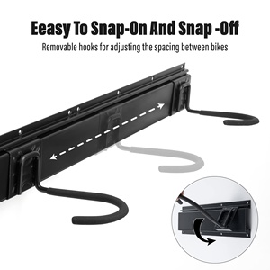 Soporte <span class=keywords><strong>de</strong></span> <span class=keywords><strong>Pared</strong></span> para 4 Bicicletas, 2 Cascos, Plegable, Ajustable, Soporte Vertical para Bicicletas, para el Hogar - Product Image 6