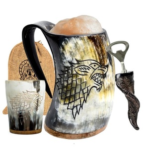 Viking Animal Drinking Horn <b>Mug</b> Handcrafted Eco-Friendly Religious <b>Halloween</b> Gift - Product Image 5