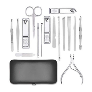 ชุดเครื่องมือทำเล็บเท้าแบบมืออาชีพ16ชิ้นชุดเครื่องมือดูแลความงามแบบขัดเงาพร้อมกล่องซิปสำหรับความงามที่กำหนดขนาดเองได้ - Product Image 1