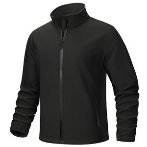 Veste Softshell pour homme, nouveau style, design uni, une seule couleur, coupe-vent, confortable, uniforme, séchage rapide, veste Softshell - Product Image 1