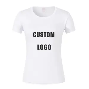 T-shirts personnalisés pour femmes T-shirts Vente en gros T-shirts blancs unis 100% polyester T-shirts pour femmes du fabricant T-shirts vierges pour femmes