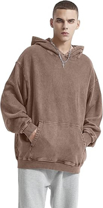 Custom New Trendy Unisex Hoodies Oversized Hoodie Acid Wash 100% Cotton Pullover Hoodies For Men And Women Streetwear Sweatshirt - Product Image 3