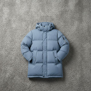 Dernier style Veste matelassée en toile imperméable respirante et chaude pour homme Logo avant Longueur standard Légère rembourrée - Product Image 4