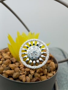 Custom 100% Satisfaction Guarantee 925 Silver <b>Fine</b> <b>Jewelry</b> <b>Sets</b> Trendy Fancy Solitaire VVS Moissanite Engagement Wedding Parties - Product Image 5