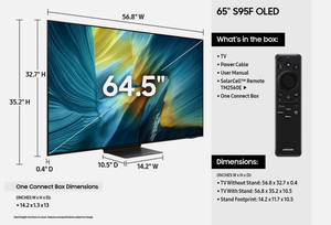 Televisor Inteligente OLED 4K UHD de Alta Calidad QN65S95FA de 65 Pulgadas S95F con Marco de Acero Inoxidable - Modelo 2 en 1 2025 - Product Image 2