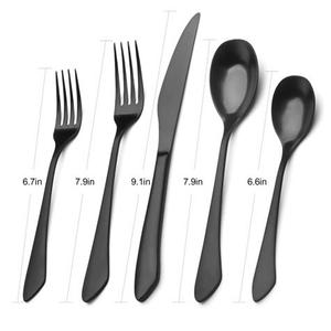 hot sale gold luxury <b>Cutlery</b> Stainless Steel gold PVD with rustic <b>black</b> handle Flatware Safe and healthy for daily use - Product Image 4