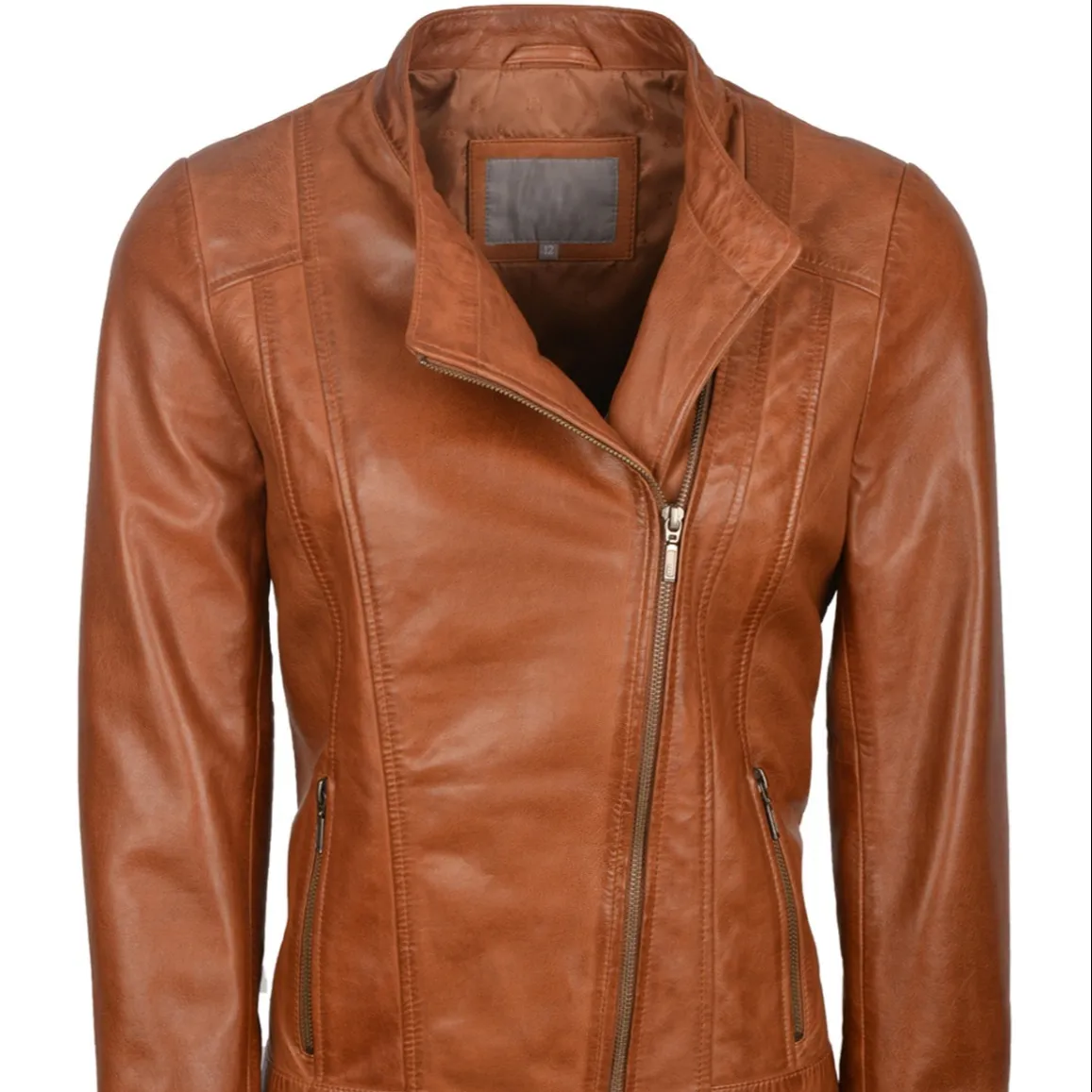 Popular European And American Brown Color Leather Jackets Winter Ladies Top Quality Women's Jackets By Maximize Wear
