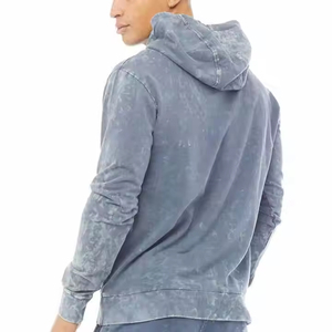 Sweat à capuche pour homme en coton 100% de qualité supérieure, lavage à l'acide, broderie 3D, coupe ample, très respirant, vente en gros - Product Image 1