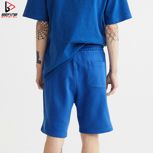 Pantalones cortos informales de playa de algodón para hombre con cintura elástica y cordones, pantalones cortos con estampado de logotipo personalizado de fábrica al por mayor - Product Image 4