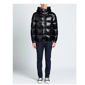 Blouson matelassé pour homme, col montant, manteau d'hiver brodé, fermeture éclair frontale, 100 % nylon, vêtement d'extérieur grande taille, mode décontractée - Product Image 2