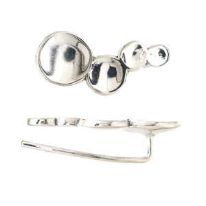 Prix d'usine direct nouveau concepteur 925 boucles d'oreilles en argent sterling grimpeur d'oreille en argent massif avec placage en or 18 carats - Product Image 1